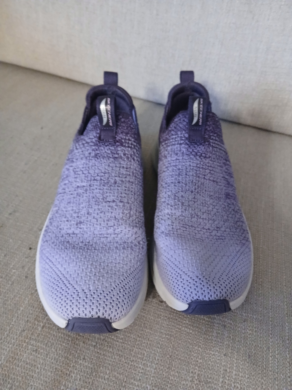 Skechers Women's Slip-On Knit Arch Fit Shoes in Purple